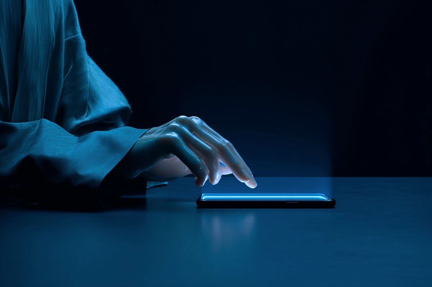 person using their phone for facebook ad tracking